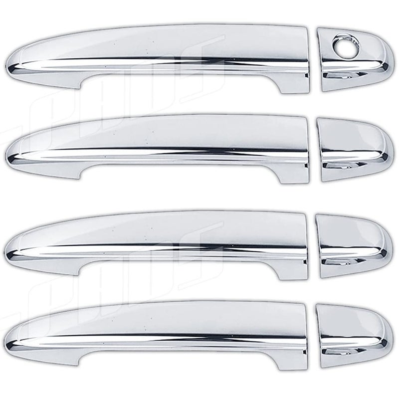 A-PADS Compatible with(Just overlay Stick on, NOT for SNAP IN Replacement) 4 Chrome Door Handle Covers for Toyota 4RUNNER 2005-2008 / AVALON 05-08 / CAMRY 2007-2011 / SIENNA 05-2012 / TACOMA 2005-2015 - Image 1